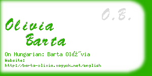 olivia barta business card